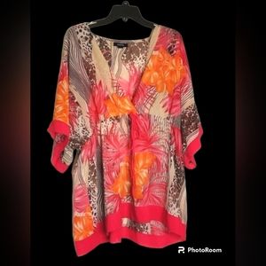 Kaktus Orange/pink swim cover  2X